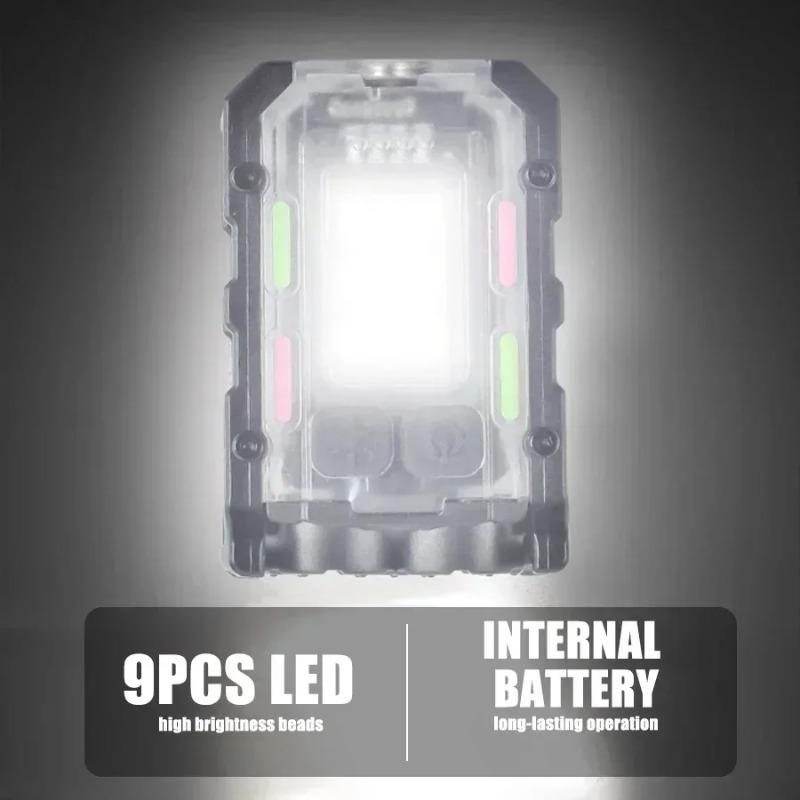 Bright EDC Flashlight Portable Mini LED Light Outdoor Camping Hiking Tools USB Rechargeable Running Emergency Hiking Lantern