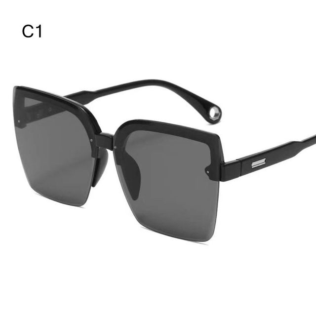 

Винтажные квадратные солнцезащитные очки без оправы, модные солнцезащитные очки большого размера для женщин и мужчин, роскошный дизайн, UV400, женские оттенки