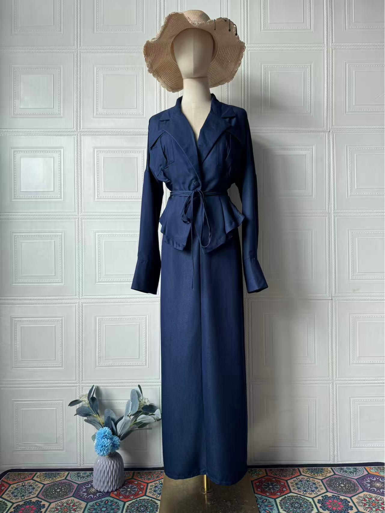 

Spring 2025 Women s Casual Tie Cardigan and Skirt Set L