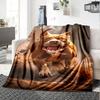 1pc dog running Throw Blanket Soft Flannel, Cozy All Season Polyester Perfect for Home, Office