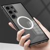 Aluminum Alloy Frame Luxury Phone Case For Samsung Galaxy S25 S24 S23 Ultra Shockproof Magnetic Hybrid Frosted PC Back Cover