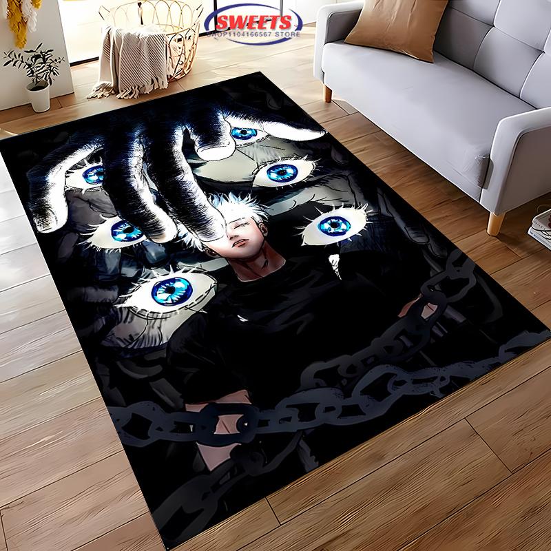 New Shelves ! Jujutsu Kaisen Gojo Satoru Carpet, Living Room Bedroom Office Kid's Room of Choice, Non-slip Machine Washable Mat