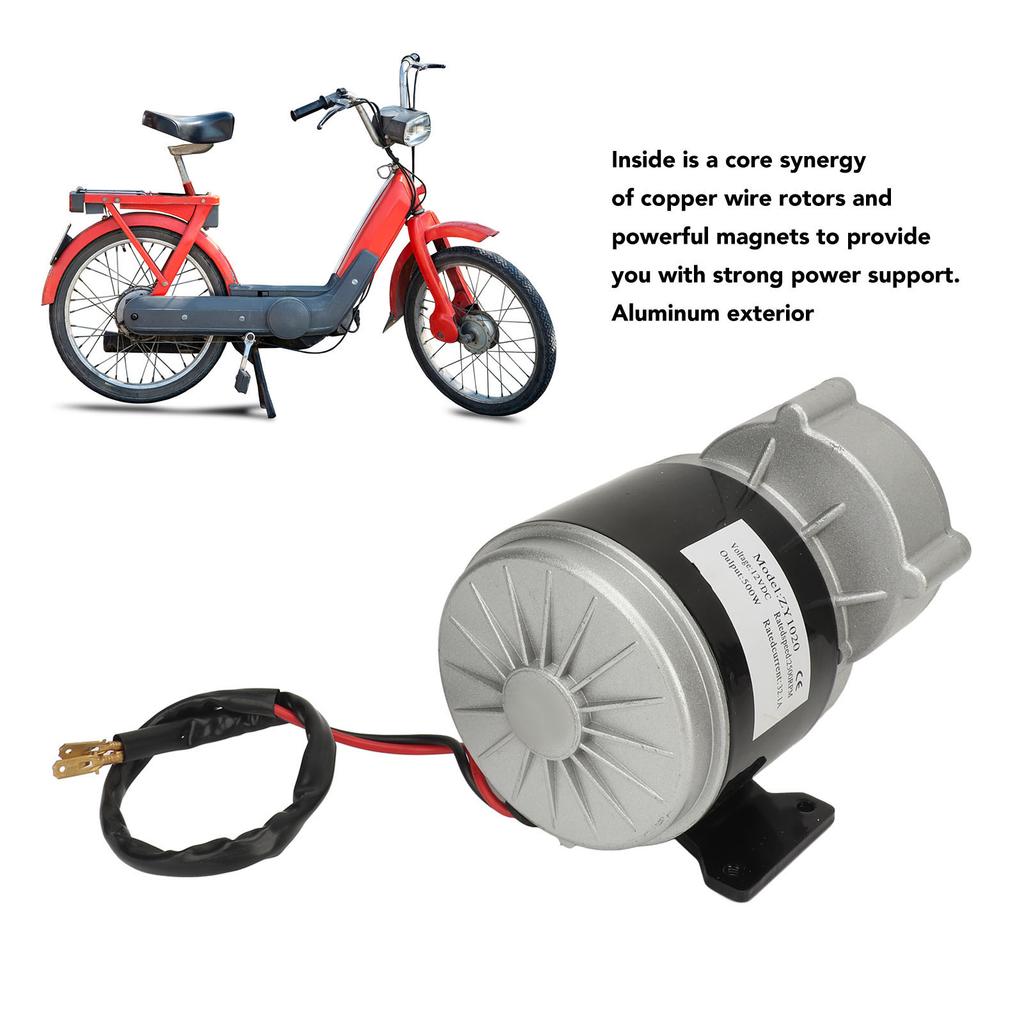 ZY1020 Electric Vehicle Geared Motor 12V 500W 11 Tooth Gear Reduction Motor for Off Road Motorcycles