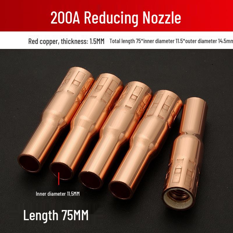 MIG Welding Accessory Set: Gas Shielded Gun, 350 Nozzle, 200 Sleeve, 500A Copper Conductive Tip.