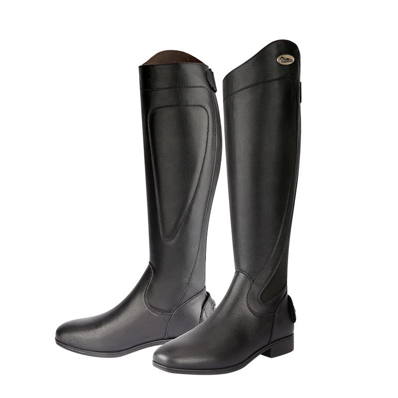 Cowhide High-Top Equestrian Riding Boots 8106107 27 чёрный