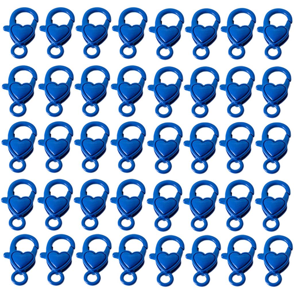 40 Pieces Love Heart Shaped Lobster Claw Clasps Fashion Accessory for Keychains Necklaces Bracelets Jewelry Projects