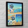 Astro Bot Comic Strip Framed Poster