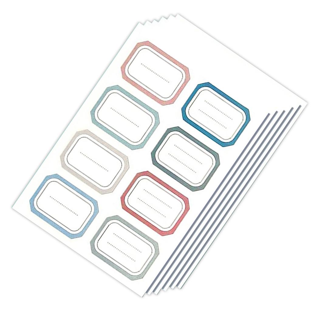 6 Sheets Name Sticker Self Adhesive Large Size Colorfast Versatile Easy Labeling Name Tag Stickers