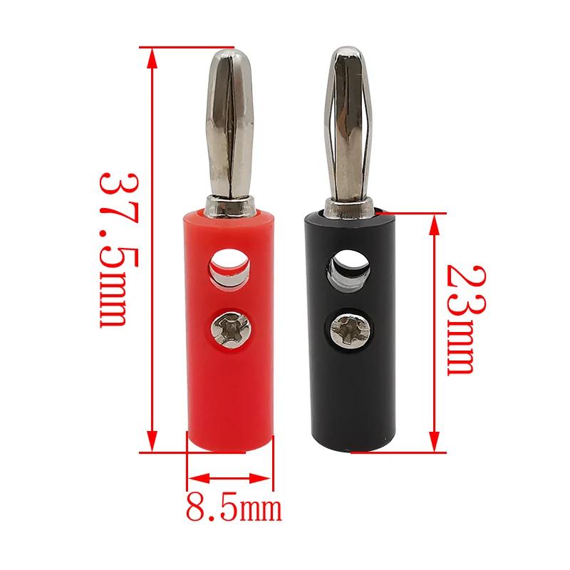 10Pair Silver 4mm Banana Plug Male and Female 4mm Banana Jack Panel Mount Banana Socket Terminal Connector Adapter Red Black