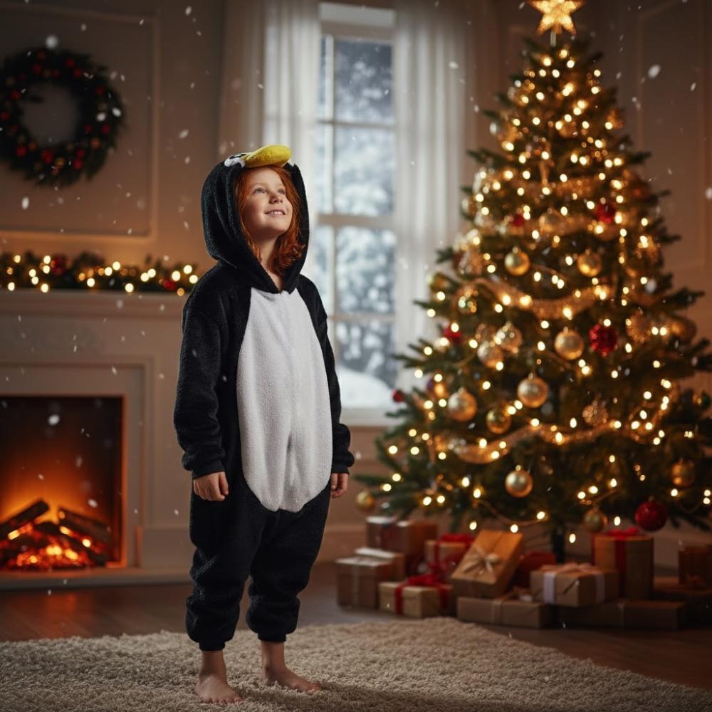 ZOLTA Onesie Children 033pcN Black Penguin 110-116