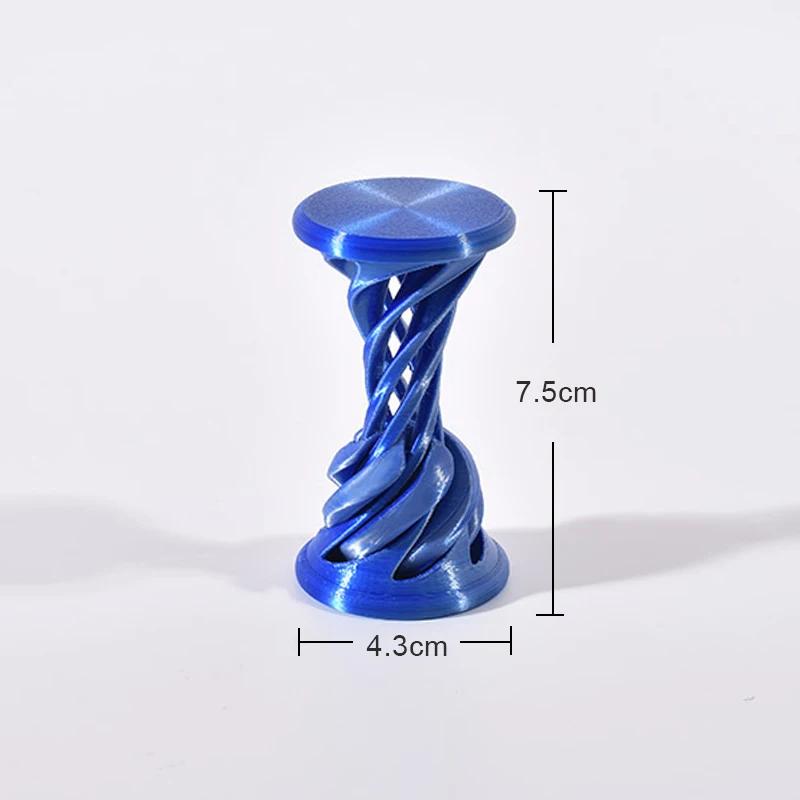 3D tištěná hračka se spirálovým kuželem Nemožný průchod pyramidou Socha průchodem pyramidou Hračka Mini Vortex Thread Illusion