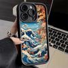 Phone Case for iPhone 17 Air 16E 15 16 Pro Max Japanese Wave Kanagawa Surfing Cover 14 Plus 13 12 Mini Soft Shell Silicone Funda