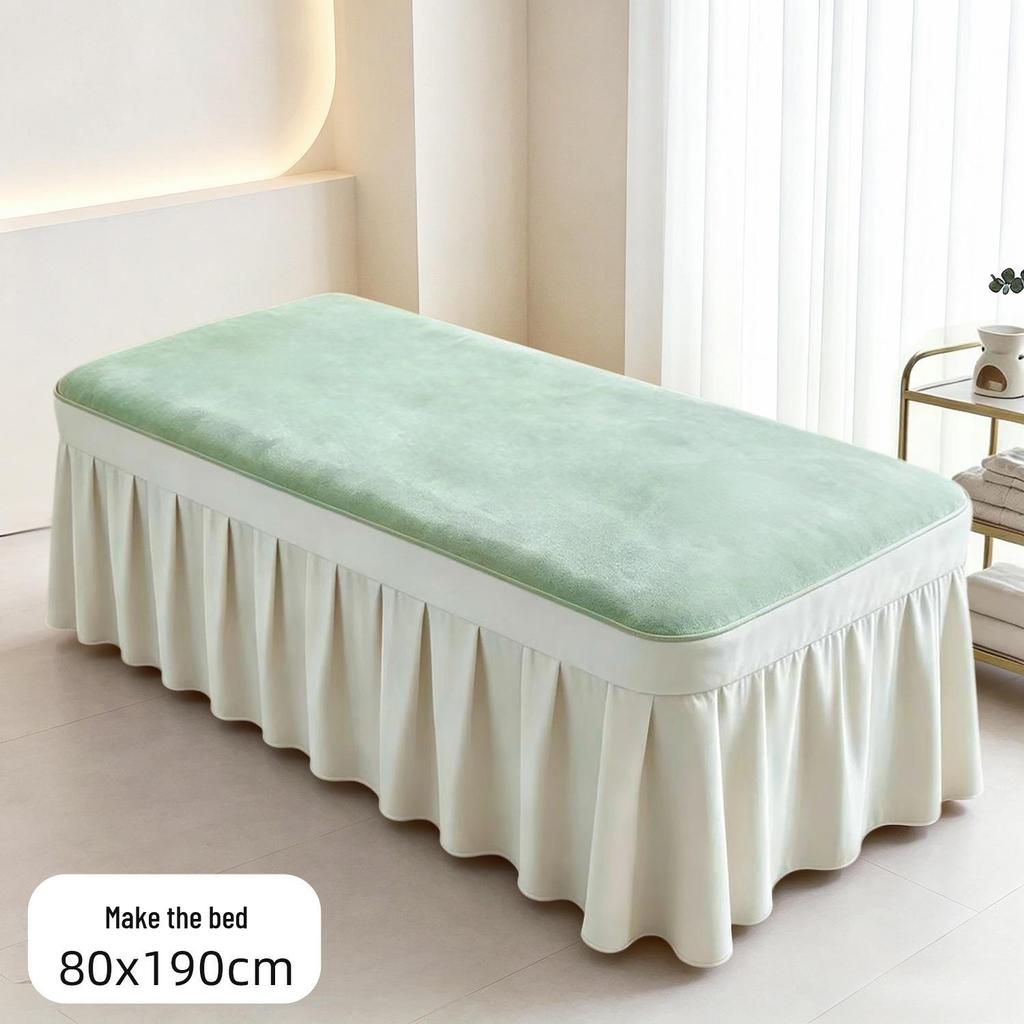 Customizable Soft Coral Fleece Massage Sheet - Large, Absorbent, Thickened Beauty Salon Towel Blanket