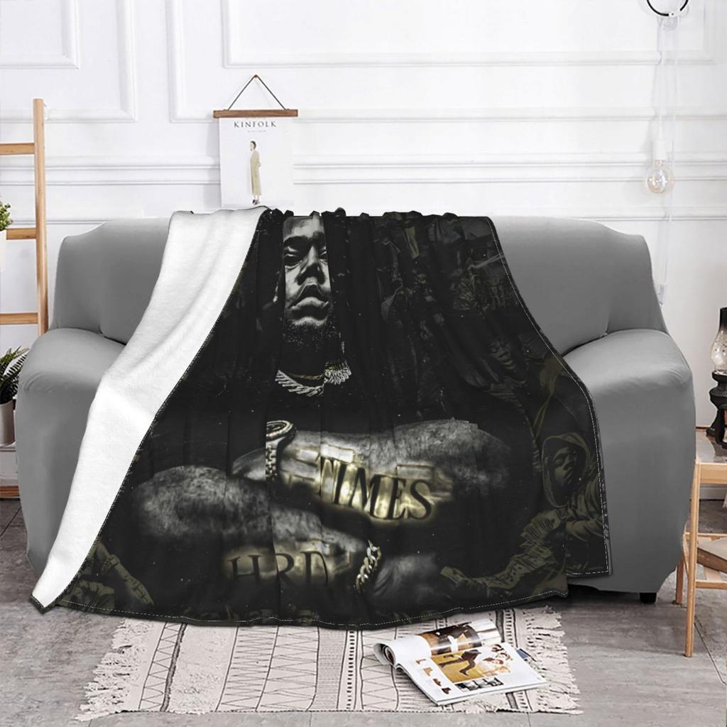 Rapper Rod Wave Blanket Pop Singer Music Wool Throw Blankets Summer Air Conditioning Personalised Lightweight Bedspread