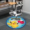 1pc Pokemon Pikachu Office Round Area Rug, Indoor Mat Suitable For Office,Bedroom Living Room Home Decor, Room Deco A0926040