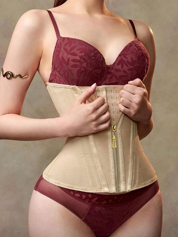 Struttura di Supporto a 13 Stecche Indumento Modellante Sportivo Aderente Inducente al Sudore Gomma Fitness Corsetto in Lattice a 2 Strati Stringivita