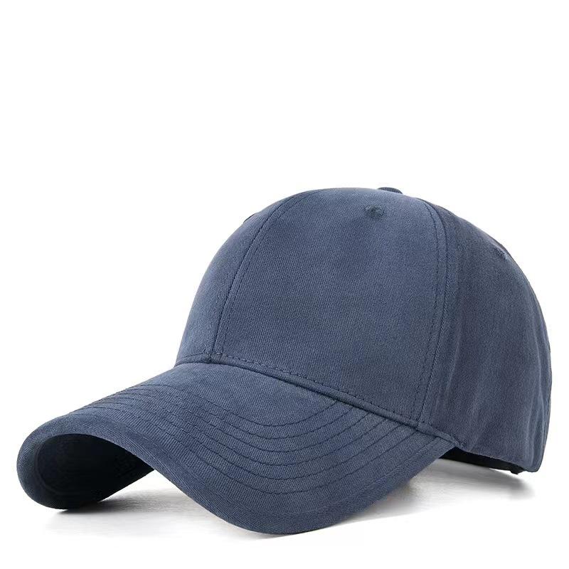 hemming and grinding large head circumference hat shows a small face, hard top baseball cap shows a thin visor, large brim, and large size peaked cap.