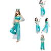 Enchanting Aladdin Princess Jasmine Cosplay Dress Set For Adults And Girls