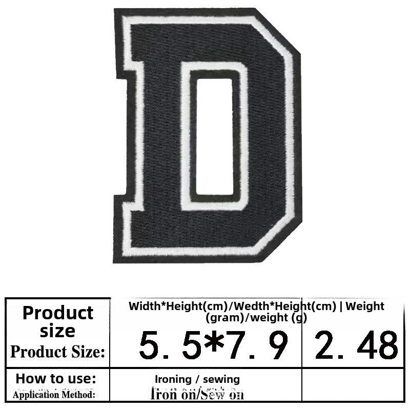 Embroidered Alphabet & Number Jersey Patch Armband Badge