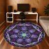1pc Heart Mandala Round Chair Mat Area Rug - Non-Slip, Floor Mat for Office, Bedroom, and Indoor Decor C1118017