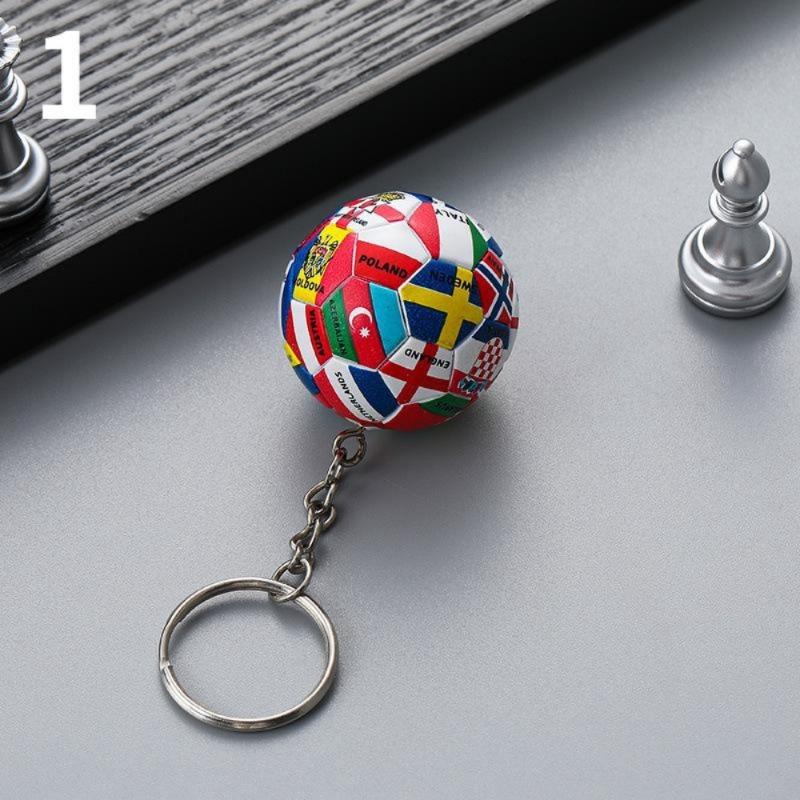 1PCS Football Key Chain Fan Supplies Small Gifts National Team Flag Key Chain Key Chain Souvenir Pendant