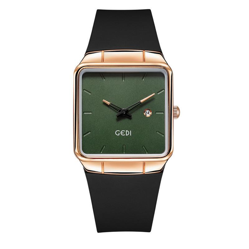 Minimalist Silicone Quartz Watch With Calendar For Women And Men