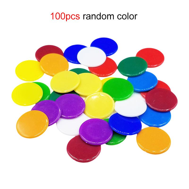 100/200pcs 19cm Gambling Chips Bingo Markers Bulk Plastic Poker Chips Table Game Props Accessories Solid Color / Transparent TMZ