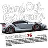 Black T-Shirt with Car Graphic and Stand Out Get Ready Text for Casual Wear