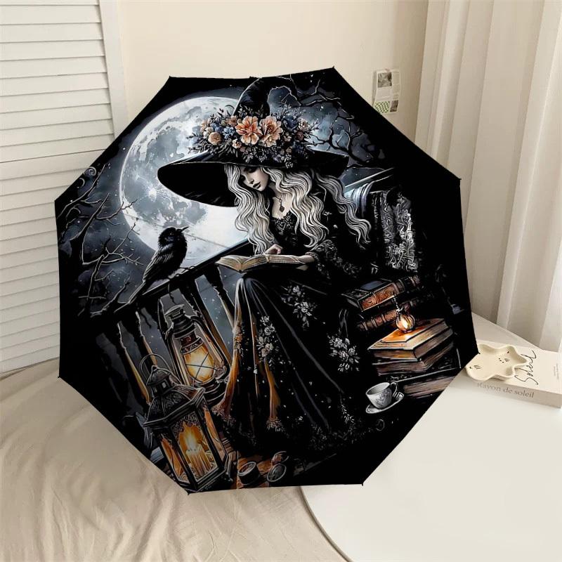 

1PC Witchcraft Magic Umbrella-8-Rib Reinforced, Automatic Open, Lightweight & Durable, Cute Fashion Accessory for Outdoor-T321