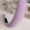 Korean Style Headband Women Comfortable Fit Thickened Sponge Filling Hair Hoop Non-strangling Candy Color Head Shape Fitting Accessory Padded