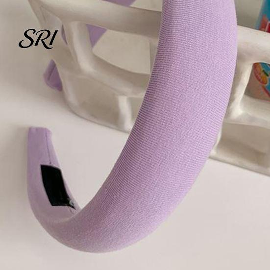 Korean Style Headband Women Comfortable Fit Thickened Sponge Filling Hair Hoop Non-strangling Candy Color Head Shape Fitting Accessory Padded