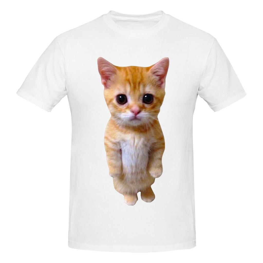 Unisex El Gato Sad Kitten Funny Meme Sad Crying Munchkin Cat Trendy 2026 T Shirt Streetwear Plus Size Cotton Sleeve T Shirts