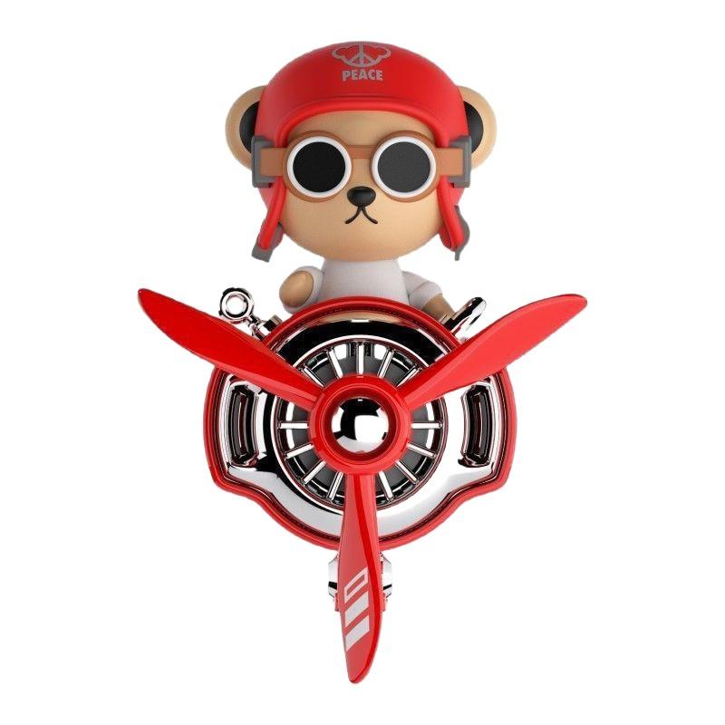 Punk Airplane Car Air Vent Perfume Creative Teddy Bear Aromatherapy Ornament Car Decor Fragrance