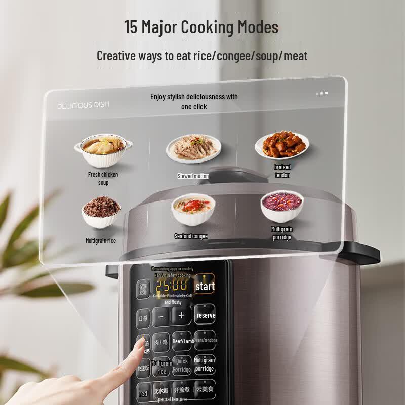 Midea 5L Smart Dual-Pot Electric Pressure Cooker CN plug (adapter included)
