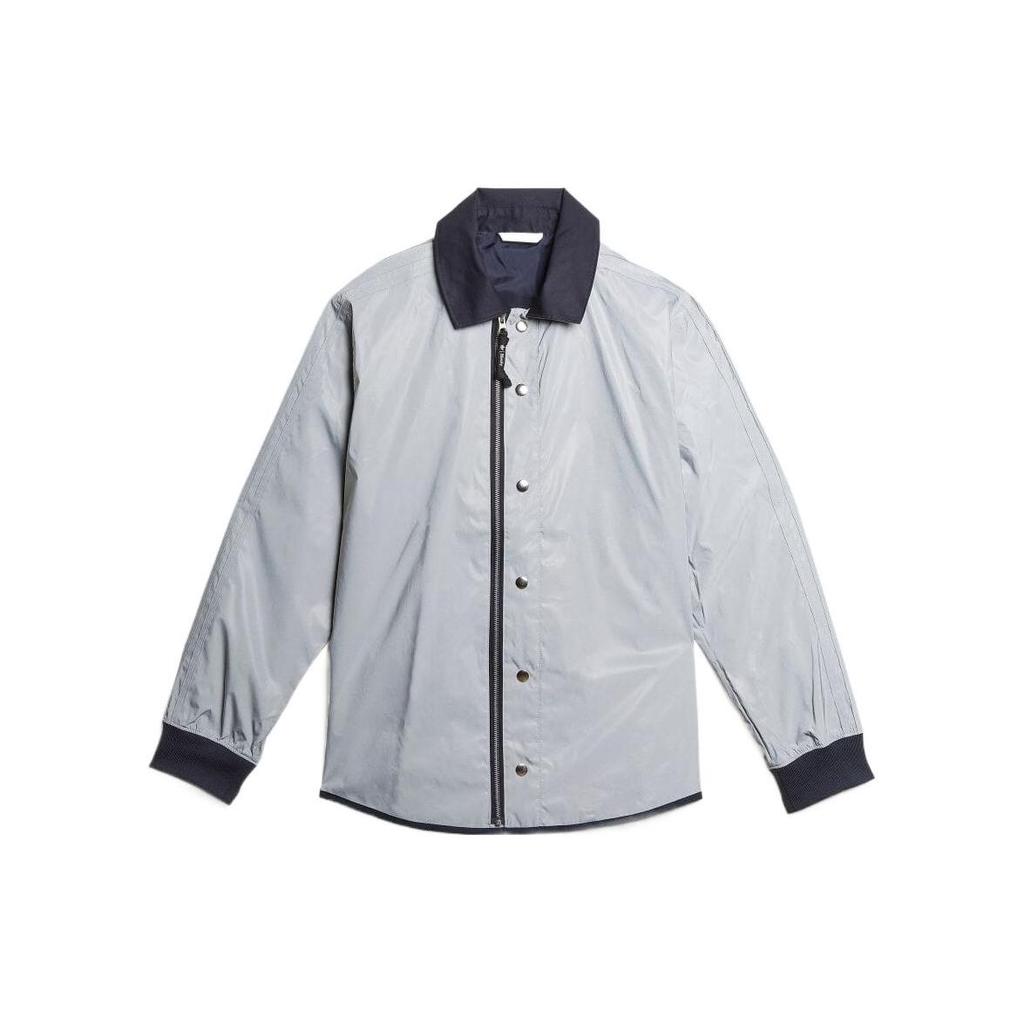 Adidas Color Block Long Sleeve Coach Jacket Men Jacket Gray GS9265