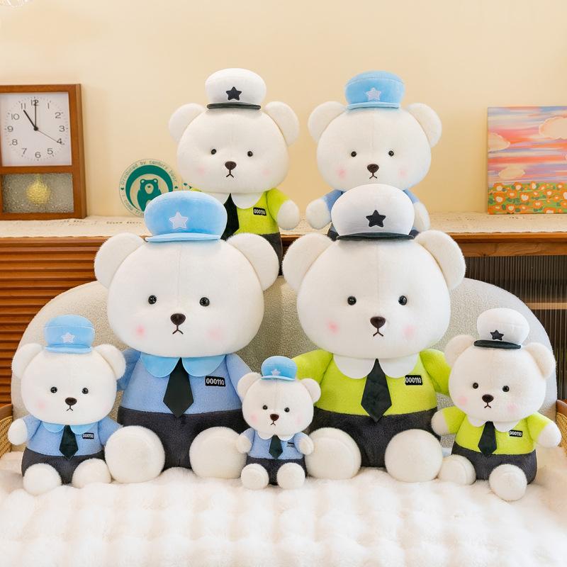 Creative New Style Police Bear Plush Toy Hug Bear Doll Children's Rag Doll Birthday Gift