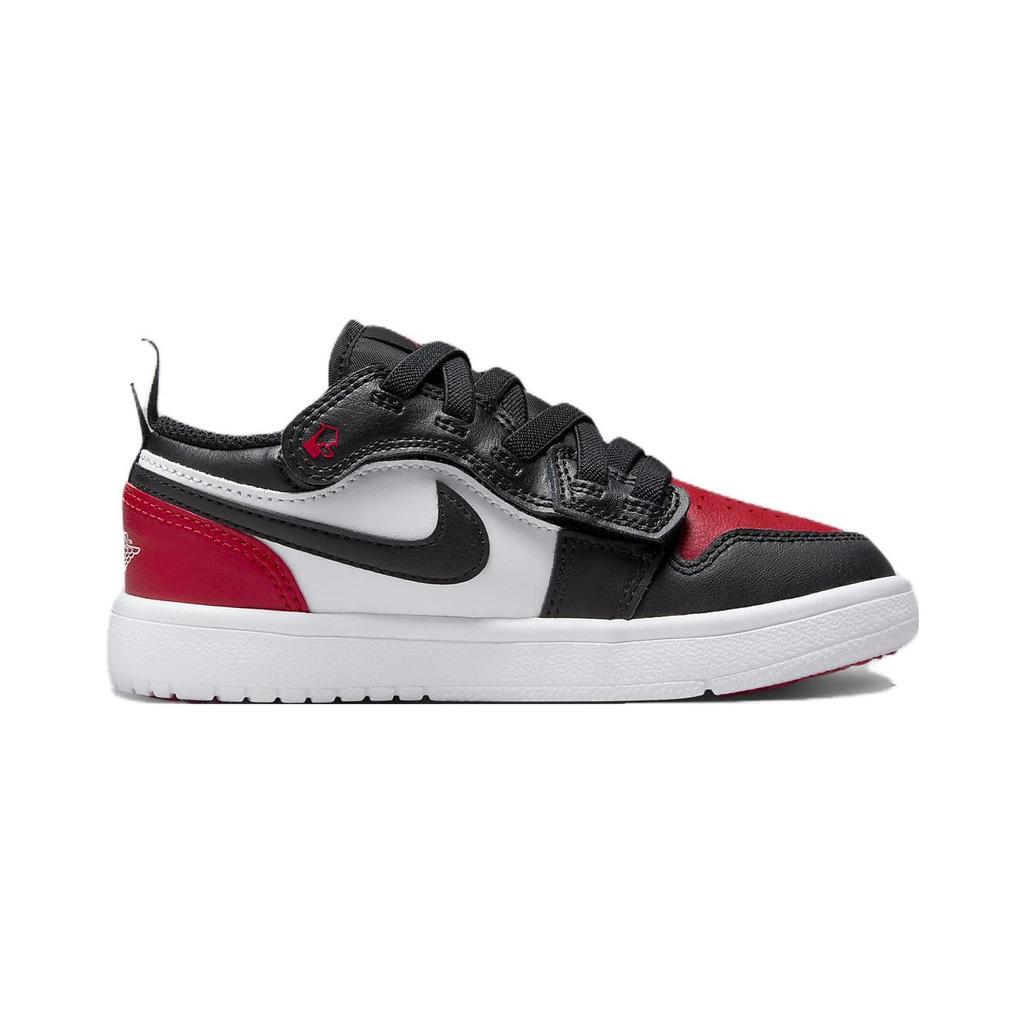 Air Jordan 1 Low ALT PS Bred Toe 2.0 Kids Sneakers White Varsity-Red Black DR9748-161