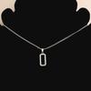 Geometry Bowknot Pendant Necklace Sweet Cool Clavicle Chain Necklace Jewelry