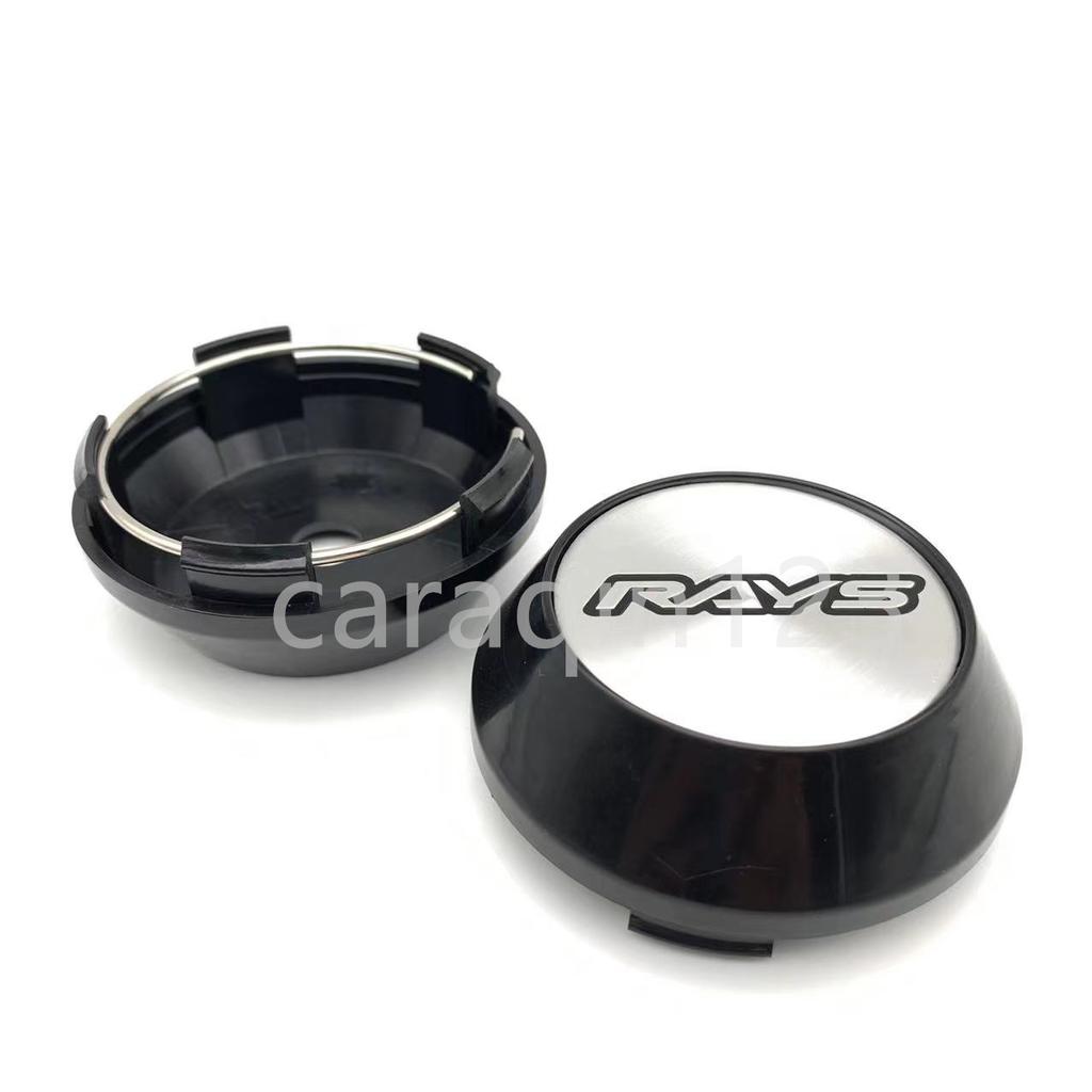 4pcs RAYS 65/60 mm Racing Car Wheel Center Hub Caps Car Emblem Badge Logo Wheel Center Cap label car styling accessories