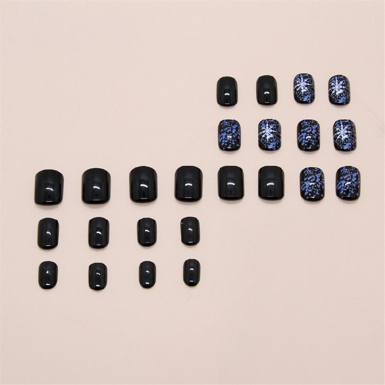 Kurze quadratische Nagelspitzen Kunstnägel zum Aufkleben auf den Nagel Nagelstick-Aufkleber-Nagel Press-On-Nagel Künstlicher Falschnagel für Damen und Mädchen