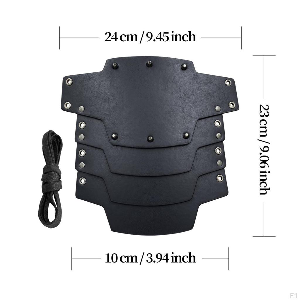 Wrist Bracer MedievalStyle Forearm Cuff with Laces Laceup Bracers Metal Rivets for Roleplayers,
