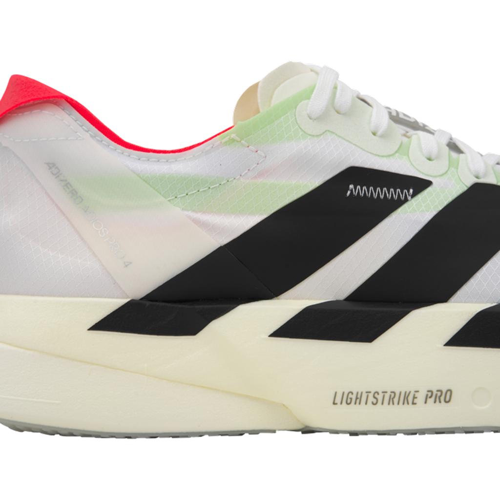 adidas Adizero Adios Pro 4 Branco Preto Tênis Masculinos Branco-Nuvem Preto-Essencial Prateado-Metálico JR1094