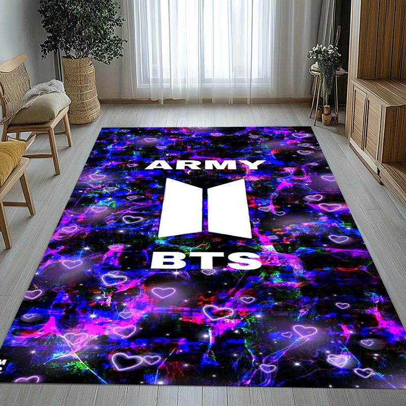 Модный B-BTS Kpop Звезда Гостиная Нескользящий Ковер Мягкий Ковер для Спальни Детской Игровой Комнаты Дивана, Домашний Декор Придверный Коврик Подарок 40x60cm