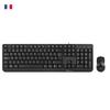 Ensemble Clavier et Souris NGS Cocoa Kit - USB Optique 1000 dpi - 5 Boutons - AZERTY - Noir