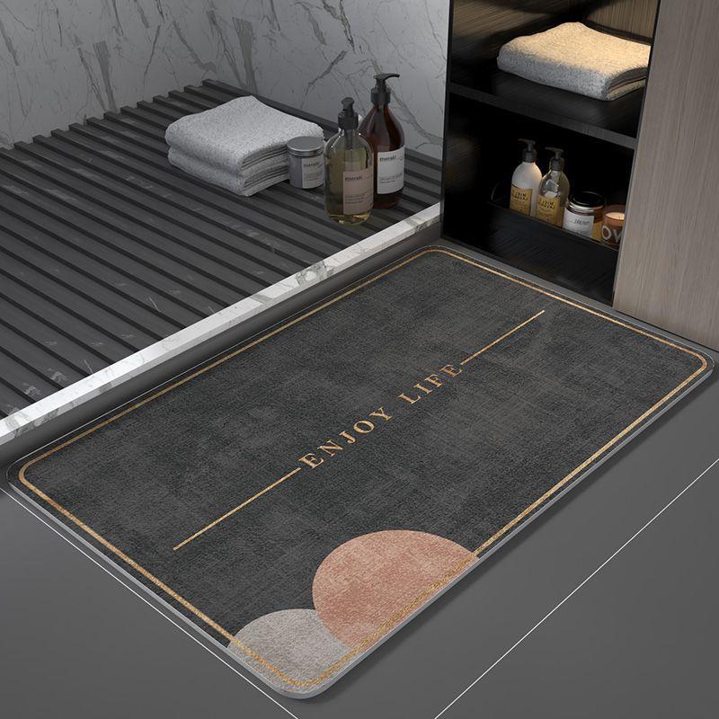 Kieselgur Badezimmerbodenmatte Modernes leichtes Luxus Badezimmertürmatte Wasseraufnahme rutschfest Fußmatte Schnelltrocknende Toilettentürmatte