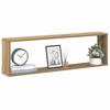 Cube Wall Shelves 2 pcs Artisan Oak Finish 100 x 15 x 30 cm Engineered Wood