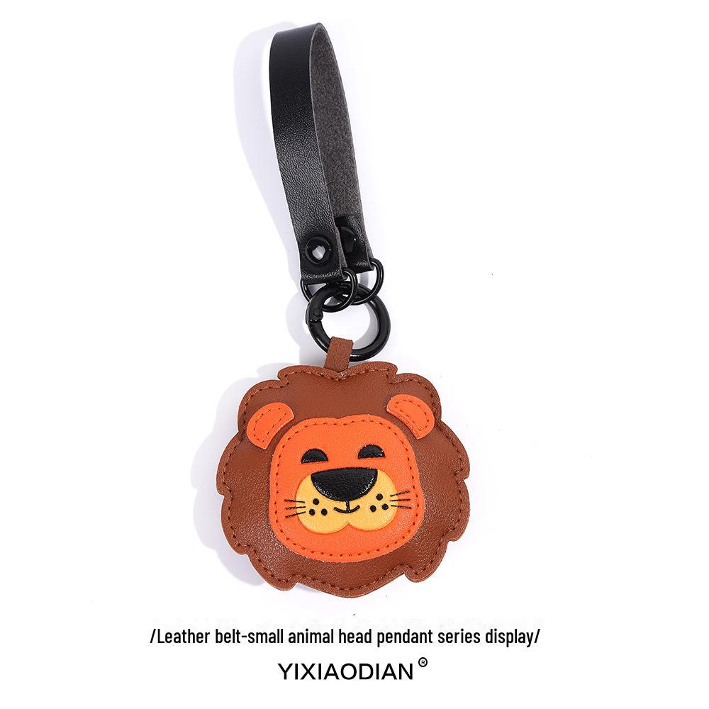  ميدالية مفاتيح بتصميم باندا شيبا إينو أسد جلد PU لطيف إبداعي للحقائب
