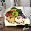 1pc Cute Vegetable Characters Blanket Warm, Cozy, And Soft, Suitable for Sofas, Beds, Cars, And Office Use.Perfect for Camping And Travel, Making It a