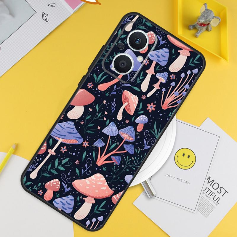 Trippy Mushroom For OPPO Reno 12F 14F 13F 11F 10 11 12 13 14 Pro 7 8 Lite 8T OPPO Find X6 X5 X8 X9 Pro Case