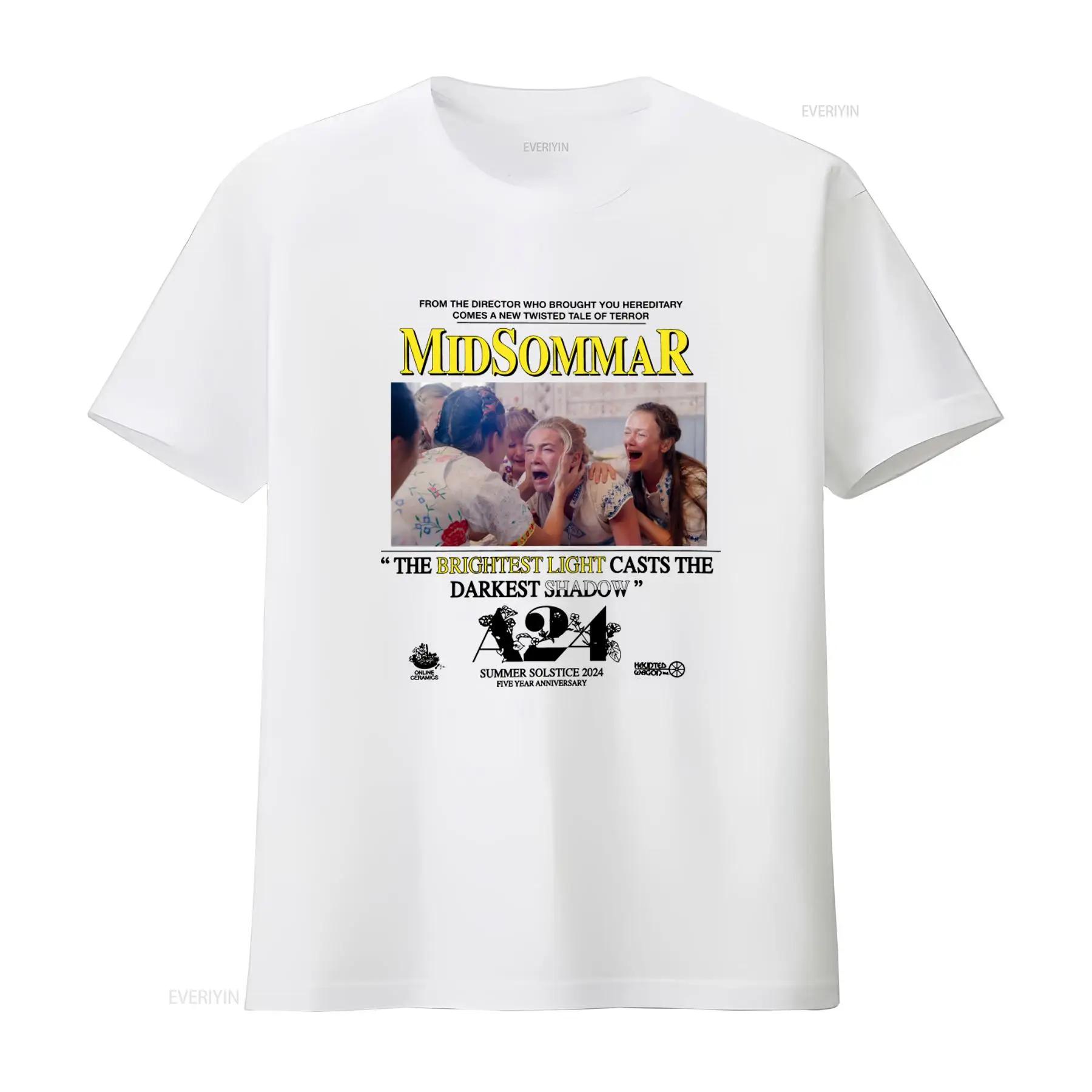 Midsommar Horror Movie T Shirt A24 Online Ceramics Design Ari Aster s The Brightest Light Casts The Darkest Shadow XL Size S разноцветный